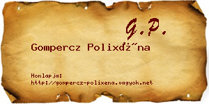 Gompercz Polixéna névjegykártya